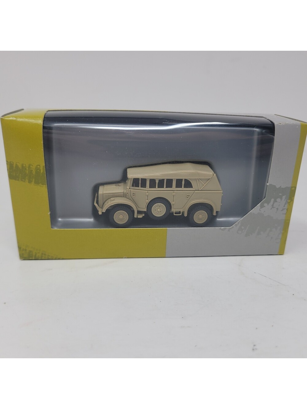 Herpa Minitanks HO 1:87 WWII German 6 Wheel Staff Car Canvas Top Desert Sand New